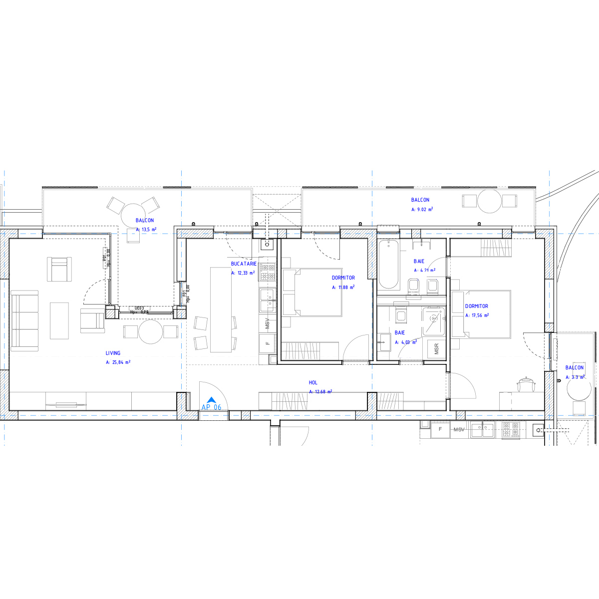 Apartament 6, 3 camere